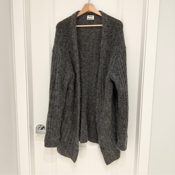 Acne studios - Raya short rib mohair cardigan - Picture 4 of 10